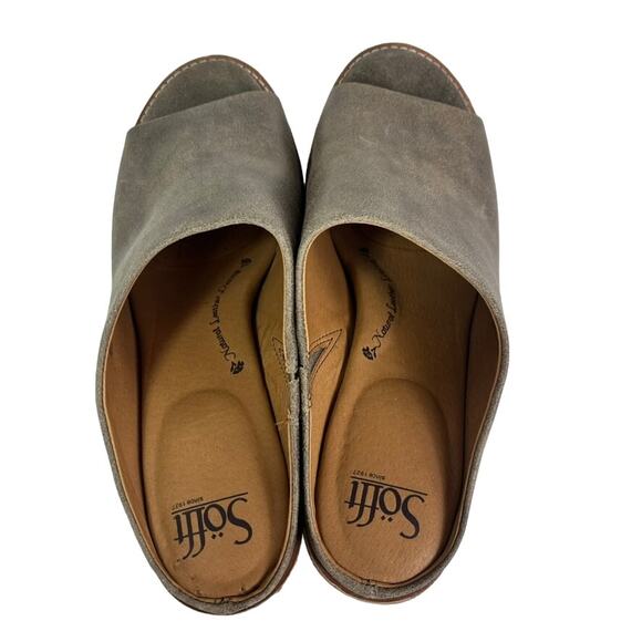 Sofft Sandals Women's 10 M Aneesa Cashmere Leather Open Toe Slip-On Tan Beige - Picture 10 of 14